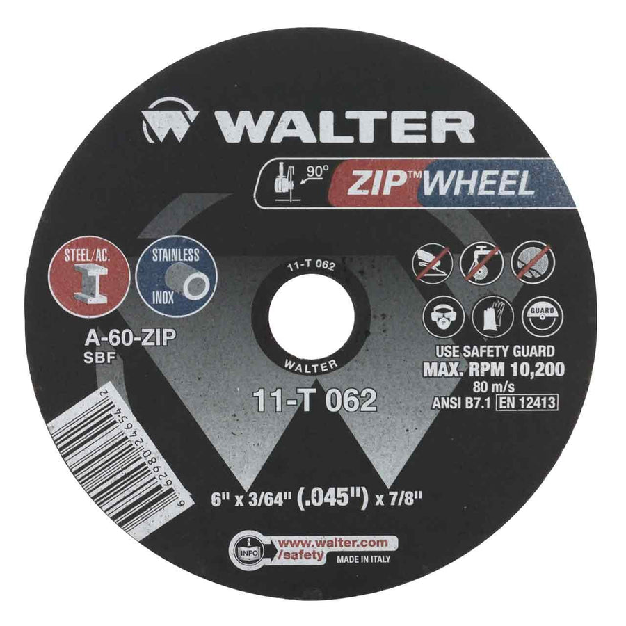 WALTER 6" x 3/64" x 7/8" ZIPCUT Cut Off Wheel