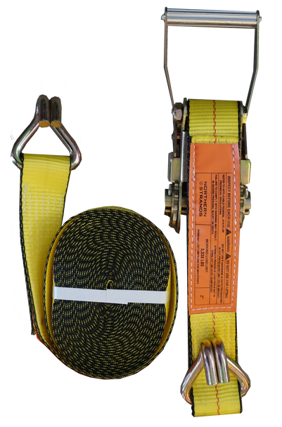 Ratchet Strap w/ Wire "J" Hook 2" x 20'
