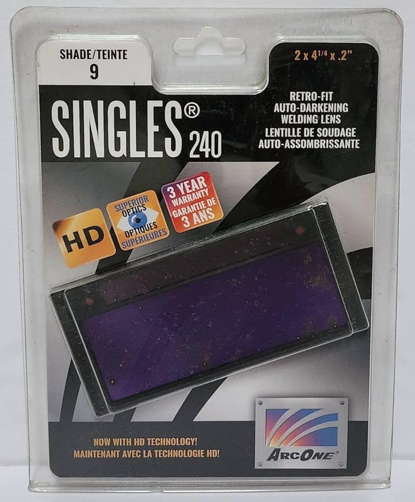 ArcOne Singles 2X4 SHADE 9 Auto Darkening Lens