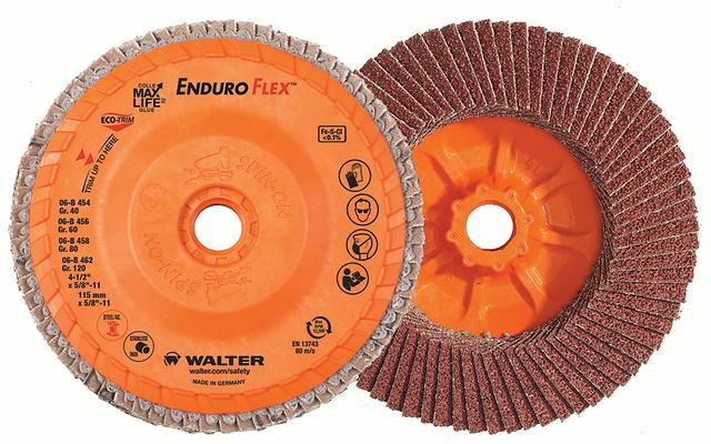 WALTER 5" x 5/8" ENDURO-FLEX Flap Disc - 40 Grit