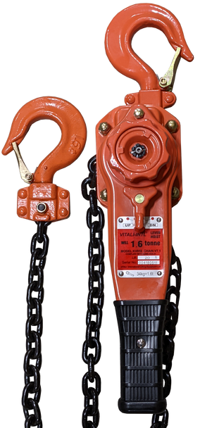 Lever Hoist Vitali-INTL 1.6 Tonne 20 FT x 1 Fall