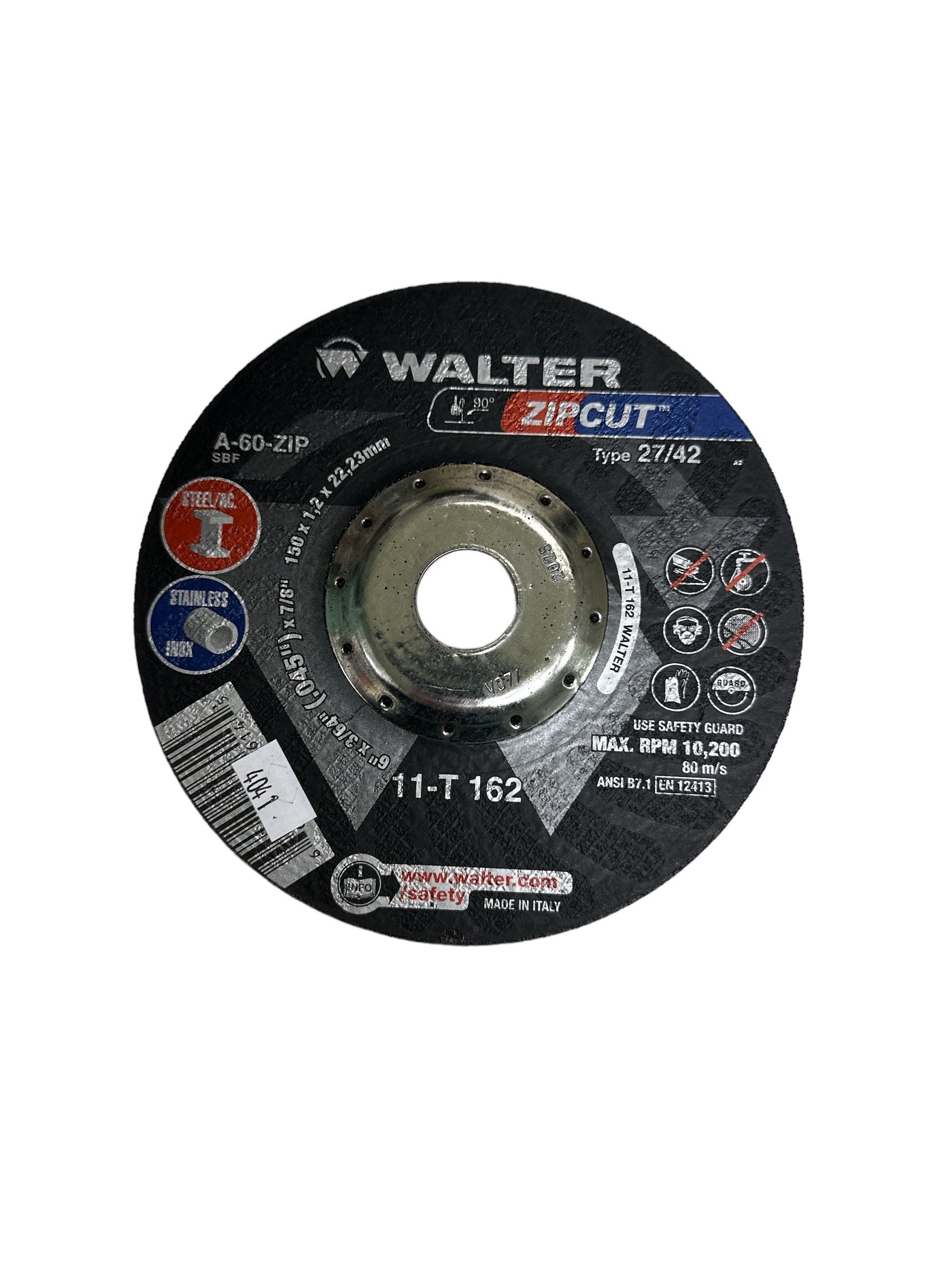 WALTER 6 x 3/64 x 7/8 Zipcut Type 27 Depressed