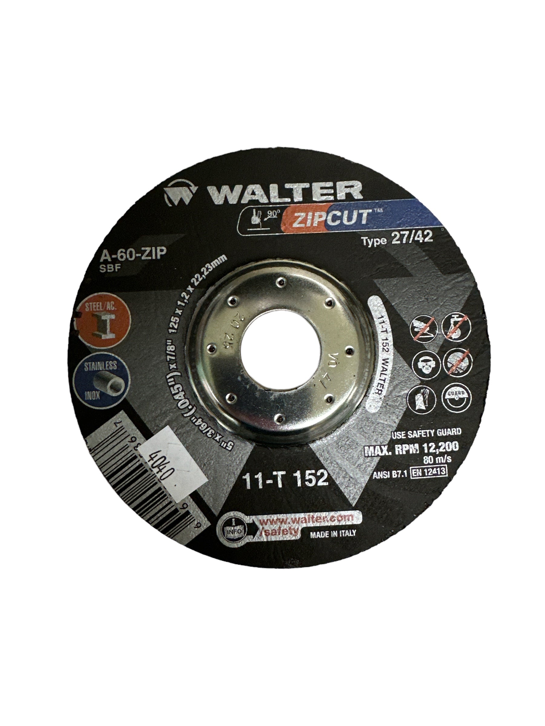WALTER 5 x 3/64 x 7/8 Zipcut Type 27 Depressed