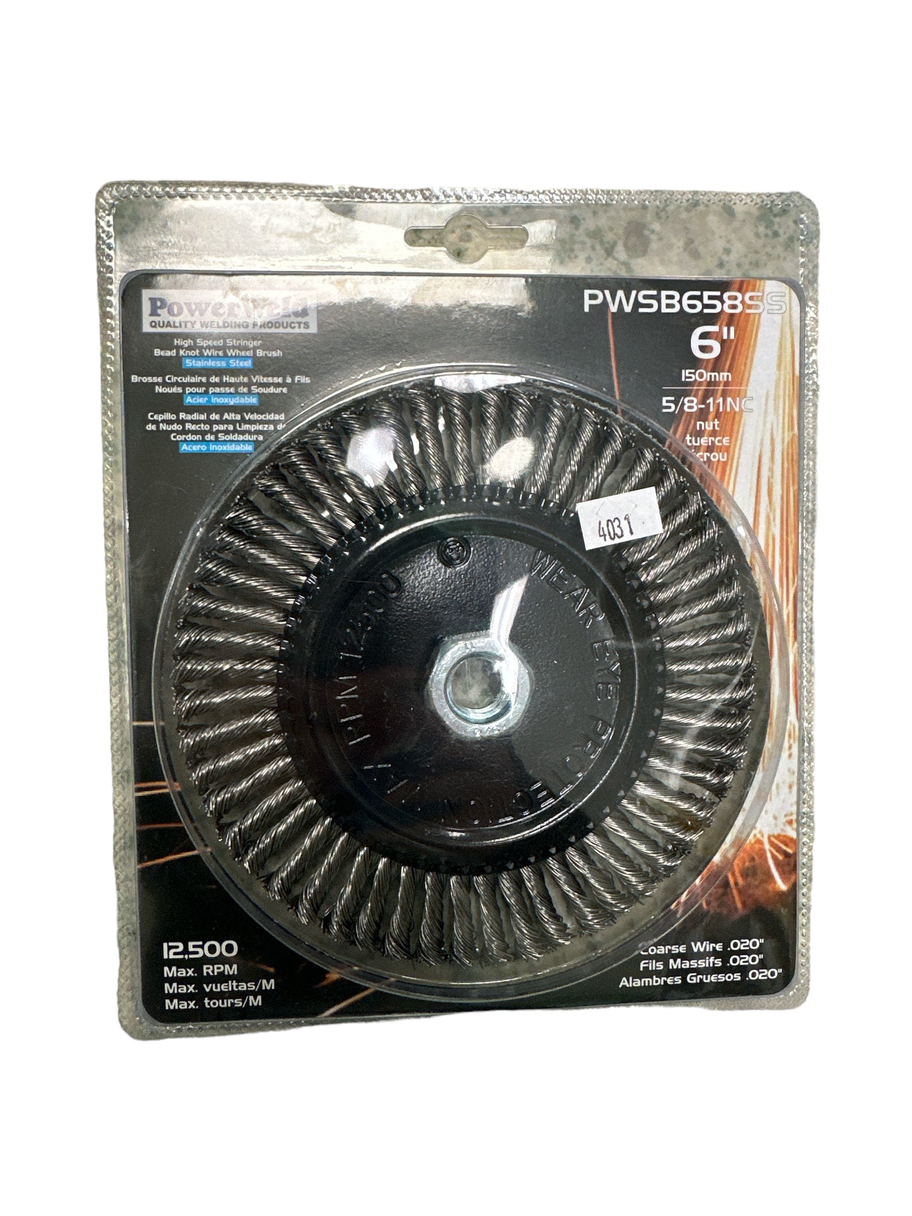 POWERWELD 6” High Speed Stringer Wheel-Stainless