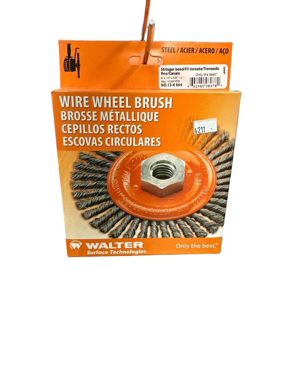 Walter 6 x 1/4 x 5/8 wire wheel brush