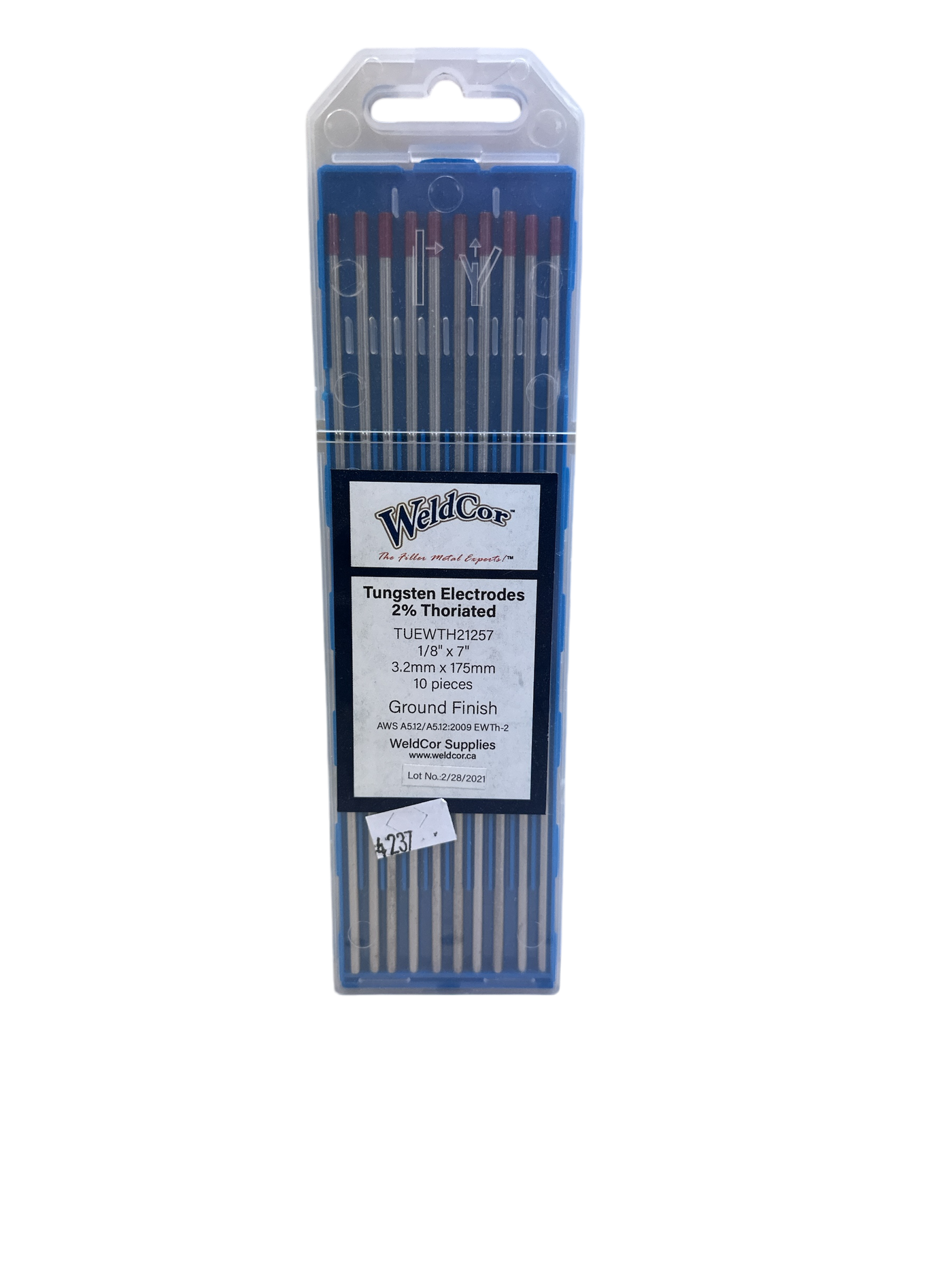 Tungsten Electrodes 2% Thoriated 1/8