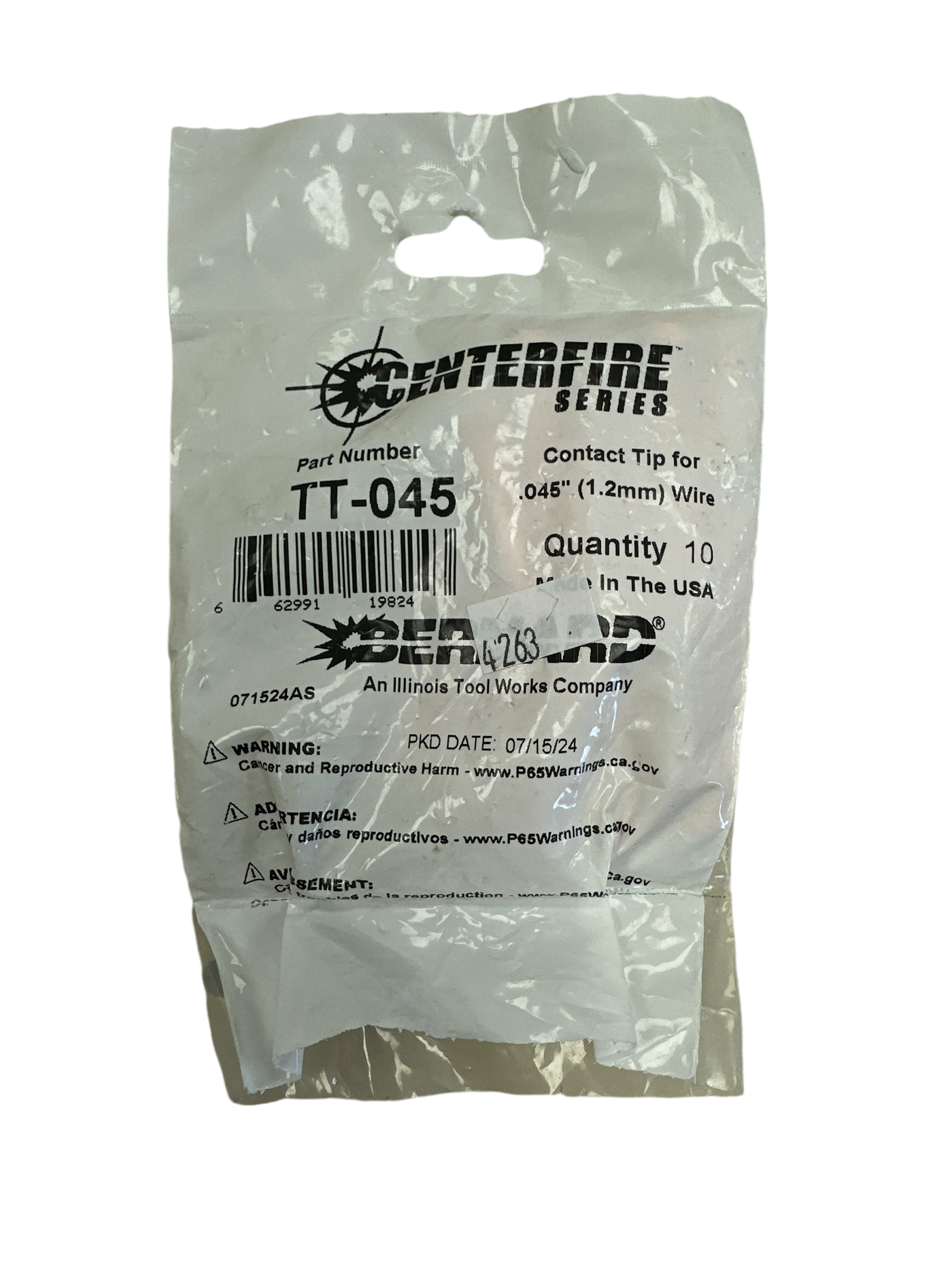 Bernard Centerfire Contact Tip .045" T series (10/bag)