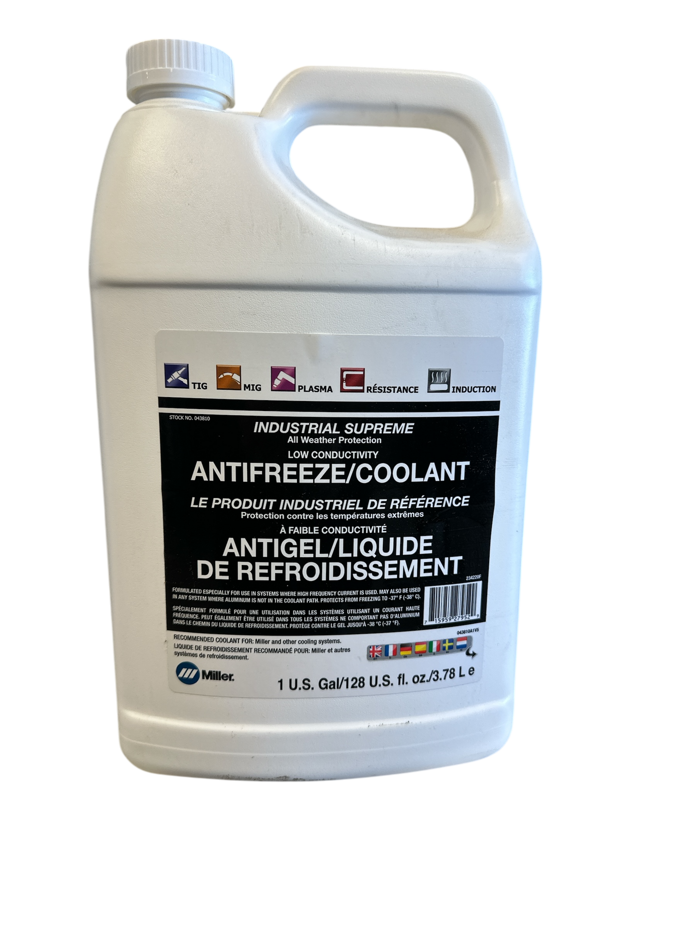 Miller coolant, low conductivity  1 Gallon