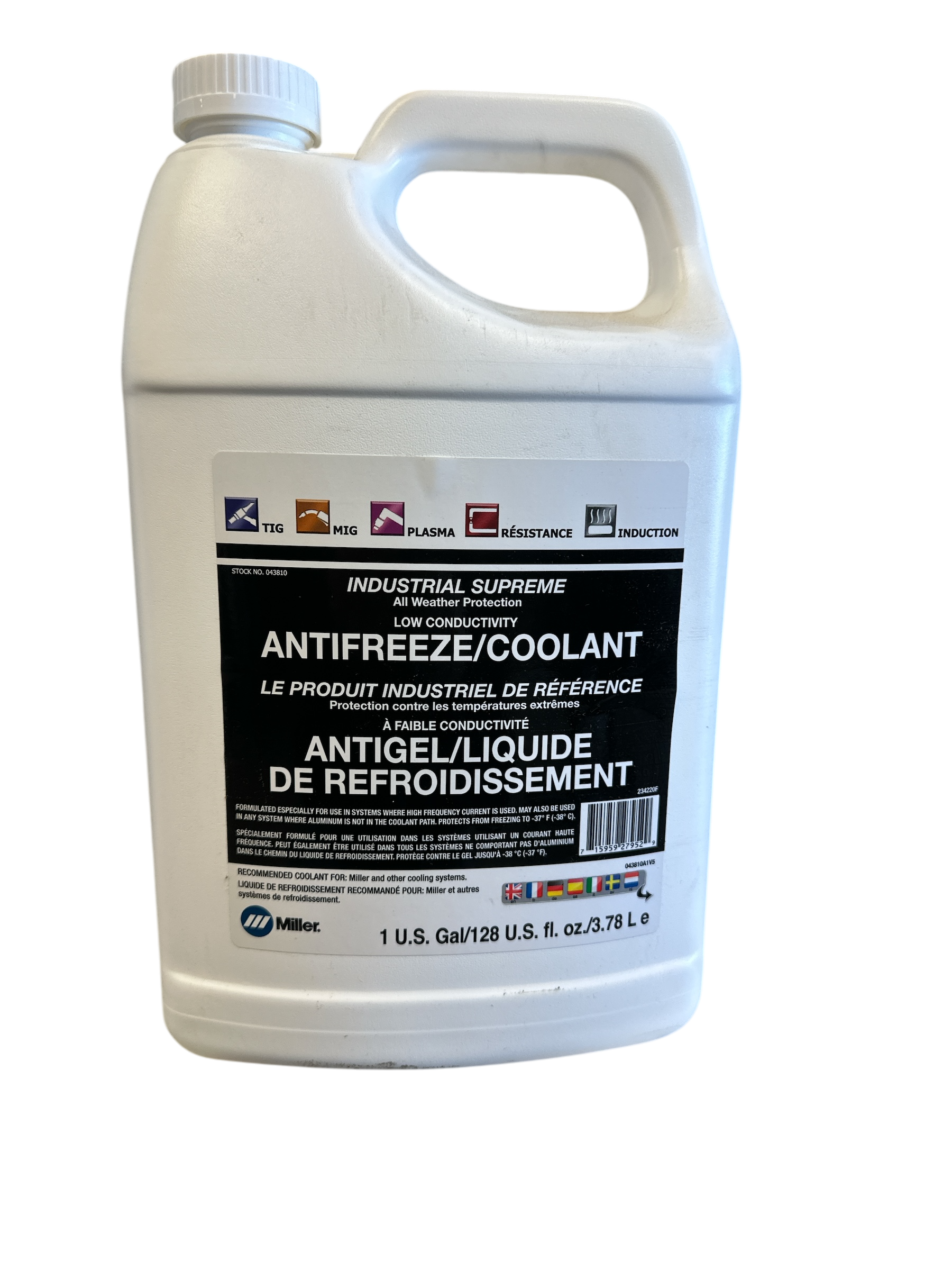 Miller coolant, low conductivity  1 Gallon