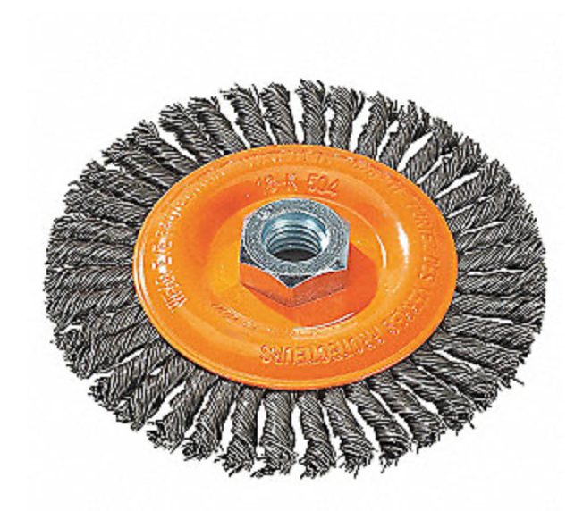 WALTER 5 x 1/4 x 5/8 Stainless stringer bead wire wheel brush