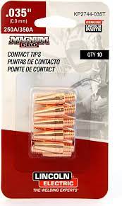 Lincoln Copper Plus contact tip,  .035" 350A, tapered, Magnum PRO (10ea/pk)